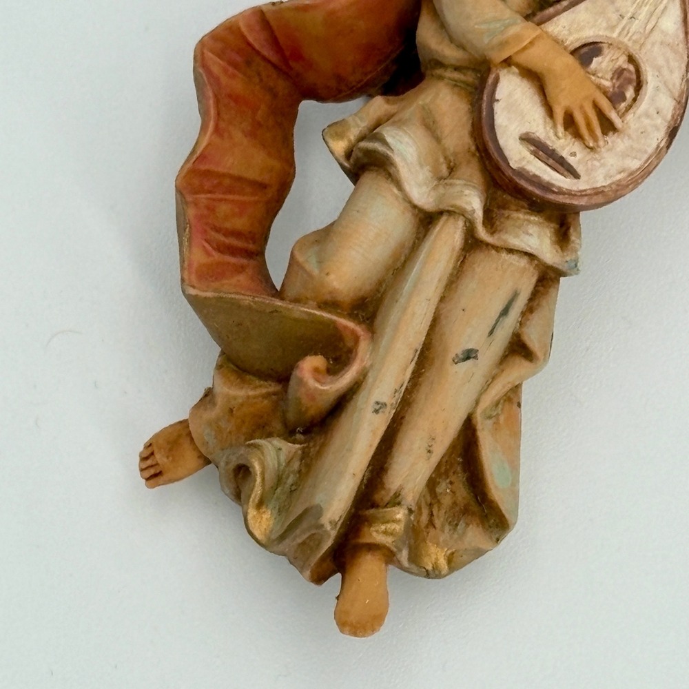 Fontanini 670 Angel Ornament Vintage Depose Italy Figurine Mandolin Player - Picture 3 of 11
